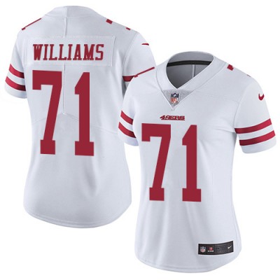 San Francisco 49ers #71 Trent Williams White Women's Stitched NFL Vapor Untouchable Limited Jersey
